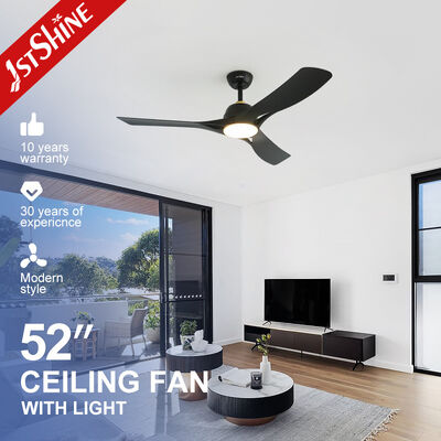 قیمت خوب SAA سیاه پلاستیک 52 مدرن LED سقف فن نور موتور DC ولتاژ پایین آنلاین