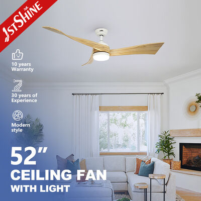قیمت خوب 230V تیغه چوبی جامد 3 رنگ LED سقفی بادگیر سقفی با کنترل از راه دور آنلاین