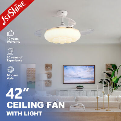 قیمت خوب 42 اینچ چراغ فن سقف قابل کشش با چراغ LED قابل کاهش و موتور DC بی صدا آنلاین